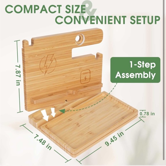 Bamboo Phone Docking Station for men/women..(NWT) - Picture 5 of 7